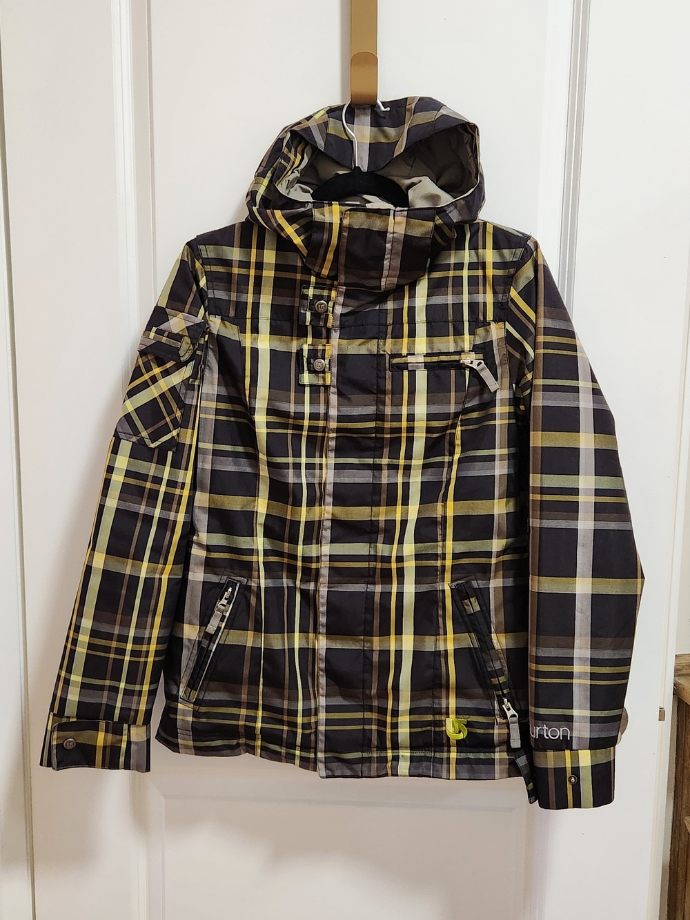 Vintage Burton DryRide Women's Small Snowboard Ski Jacket | Plaid Waterproof Y2K
